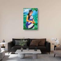 Buy Village Girl Handmade Painting by UMESH BHARTI. Code:ART_4397_39348 -  Paintings for Sale online in India.