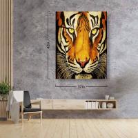 77% OFF on Painting Without Frame - Yellow Tiger Art Canvas Art(18 inch X  22 inch) on Flipkart